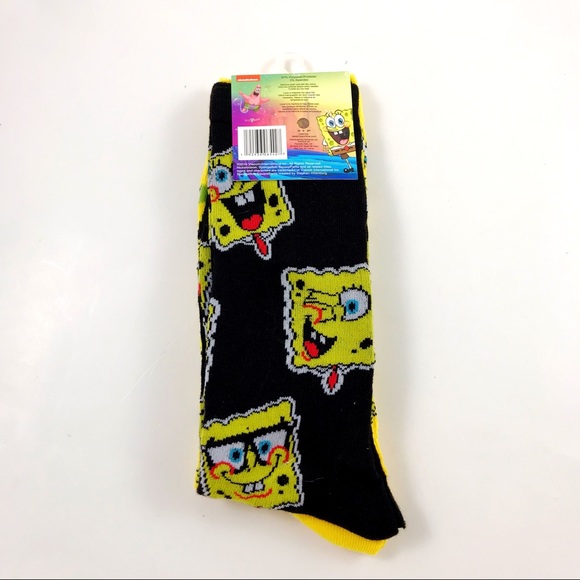 Mens Nickelodeon SpongeBob SquarePants Socks 6-12 - Picture 3 of 5